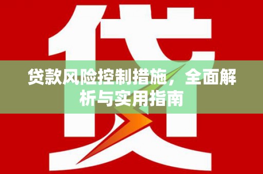新界贷款风险控制措施，全面解析与实用指南