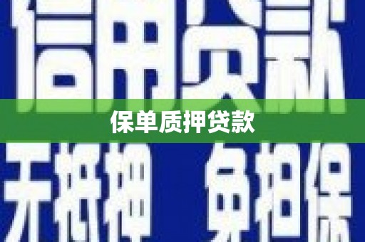 岱岳保单质押贷款