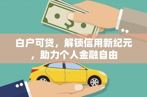 浑源白户可贷，解锁信用新纪元，助力个人金融自由
