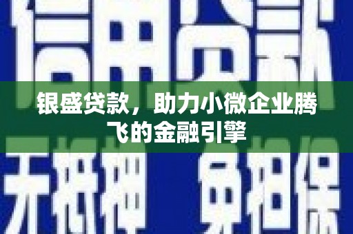 施甸银盛贷款，助力小微企业腾飞的金融引擎