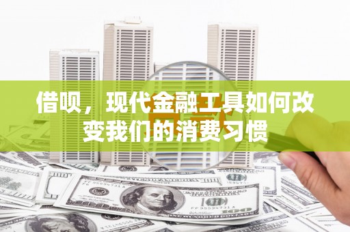 尚义借呗，现代金融工具如何改变我们的消费习惯