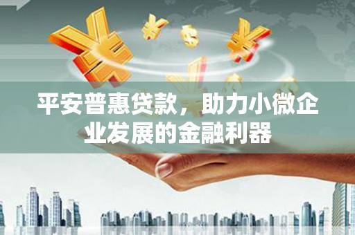 天等平安普惠贷款，助力小微企业发展的金融利器