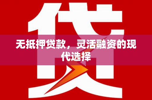 贵南无抵押贷款，灵活融资的现代选择